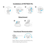 Support de téléphone à ventouse pour caméra d'action PGYTECH P-GM-132 compatible DJI Osmo Action et GoPro 8/7, P-GM-132