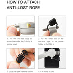 Support de téléphone STARTRC avec clip, dragonne anti-perte et anti-chute pour DJI OM4 / Osmo Mobile 3