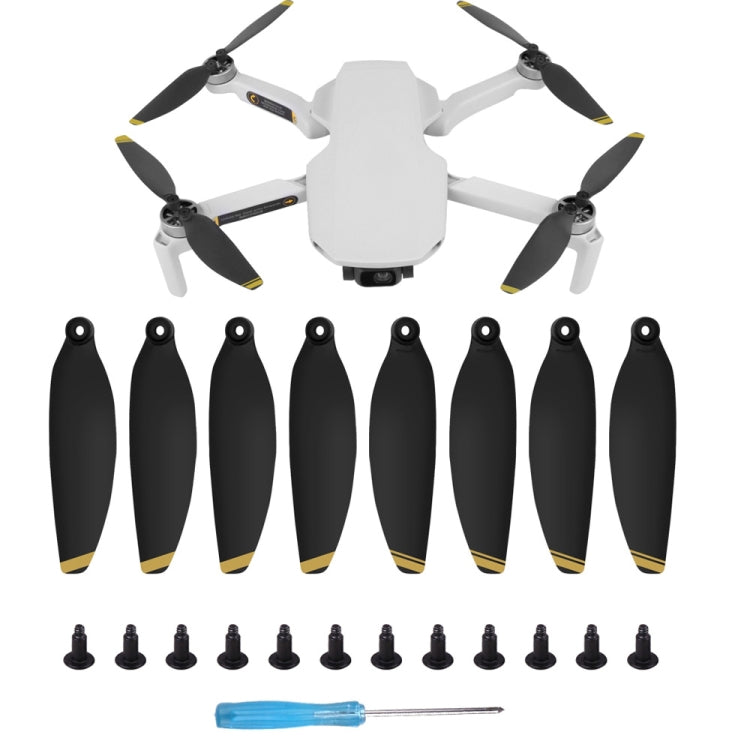 8 PCS/Set hélices à libération rapide 4726F silencieuses Sunnylife pour DJI Mini 2, pour DJI Mini 2 argent, pour DJI Mini 2 or