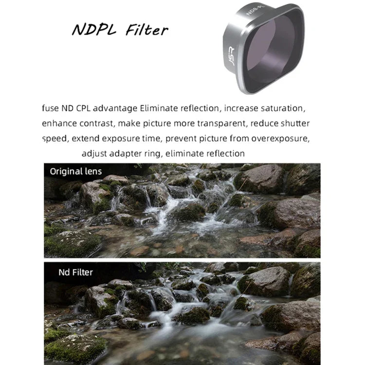 Filtre d'objectif JSR KS ND32PL pour DJI FPV, cadre en alliage d'aluminium, ND32PL