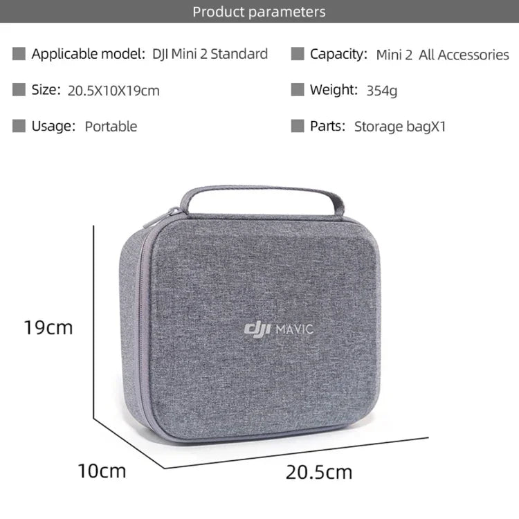 Étui de rangement portable et étanche en nylon d'origine pour drone DJI Mini 2, étui pour DJI Mini 2