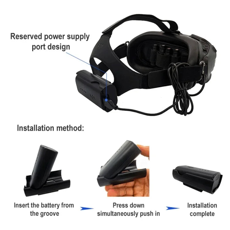 Support de chargeur de batterie FPV-TDDCH-CQT pour lunettes DJI FPV V2, support de batterie