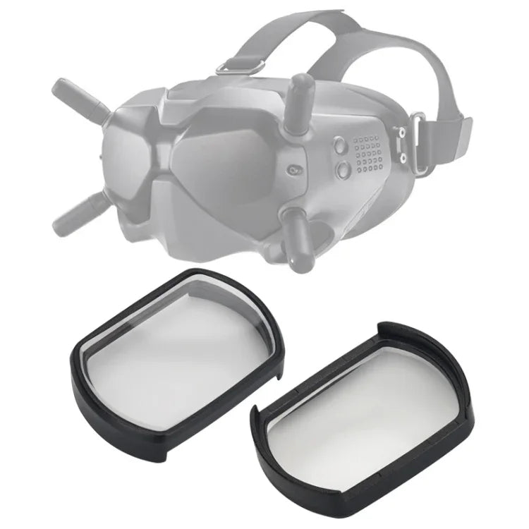 RCSTQ Lot de 2 lentilles asphériques de correction de la vision pour lunettes de vision myopes 350° pour lunettes DJI FPV V2, 350°