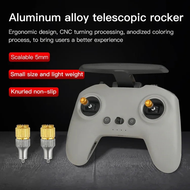 Manette de pilotage à bascule rétractable bicolore RCSTQ pour drone DJI FPV Combo, compatible avec les drones DJI FPV bicolores