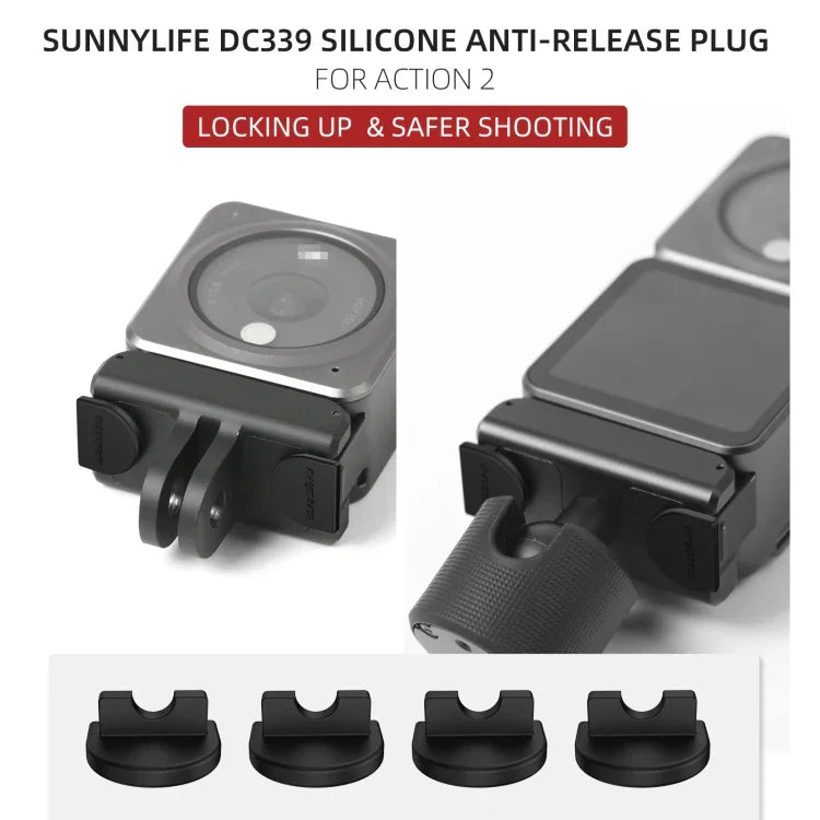 Sunnylife DC339 Lot de 4 bouchons anti-déclenchement en silicone pour DJI Action 2