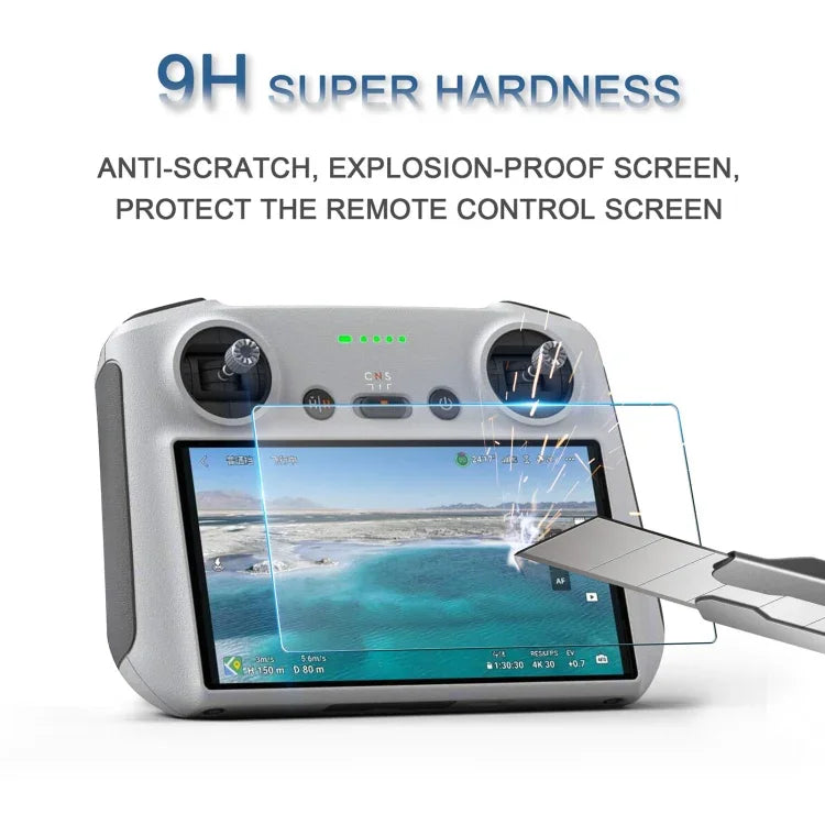 STARTRC Lot de 2 films de protection en verre trempé 9H 2.5D pour télécommande DJI Mini 3 Pro / RC / RC 2