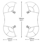Anneau de protection anti-collision pour hélices de drone STARTRC, compatible avec DJI Mini 3 Pro.