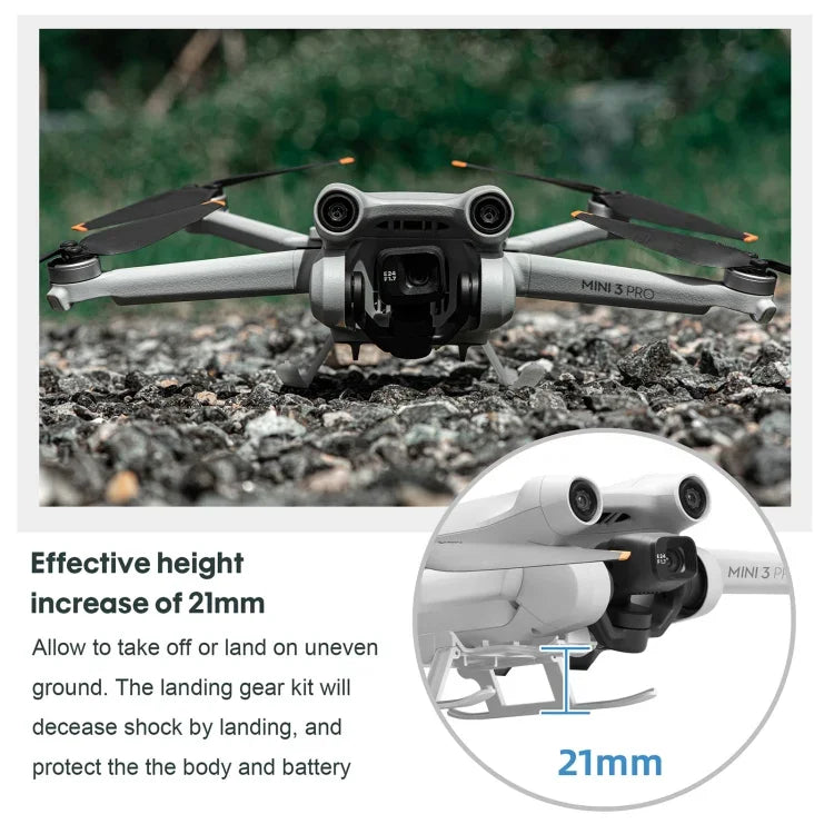 Support de train d'atterrissage surélevé, pliable, anti-chute et anti-salissures STARTRC pour DJI Mini 3 Pro.