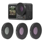 Filtre d'objectif JSR 3 en 1 CPL ND8 ND16 pour DJI Osmo Action 3, 3 en 1