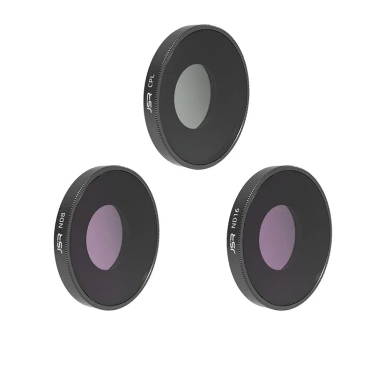Filtre d'objectif JSR 3 en 1 CPL ND8 ND16 pour DJI Osmo Action 3, 3 en 1