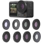 Filtre d'objectif JSR 8 en 1 Streak Blue CPL ND8 ND16 ND32 ND64 STAR NIGHT pour DJI Osmo Action 3, 8 en 1