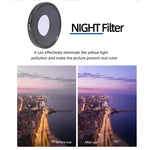 Filtre d'objectif JSR 8 en 1 Streak Blue CPL ND8 ND16 ND32 ND64 STAR NIGHT pour DJI Osmo Action 3, 8 en 1