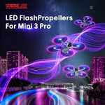 Pour DJI Mini 4 Pro / Mavic Mini 3 Pro : 2 paires d'hélices STARTRC avec lampe LED couleur et faible bruit.