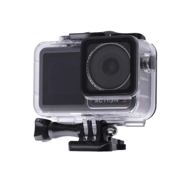 Boîtier étanche sous-marin pour DJI Osmo Action 3/4 avec écran tactile, étanche jusqu'à 5 m de profondeur.