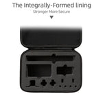 Étui de transport et de rangement pour DJI Osmo Action 3, dimensions : 21,5 x 29,5 x 10 cm.
