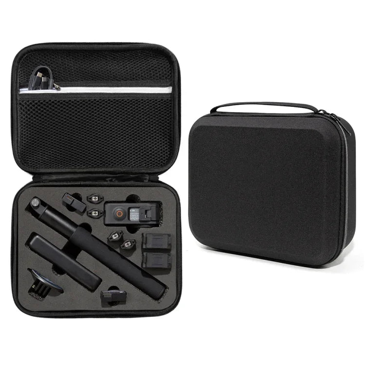 Étui de transport et de rangement pour DJI Osmo Action 3, dimensions : 24 x 19 x 9 cm.