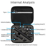 Étui de transport et de rangement pour DJI Osmo Action 3, dimensions : 24 x 19 x 9 cm.