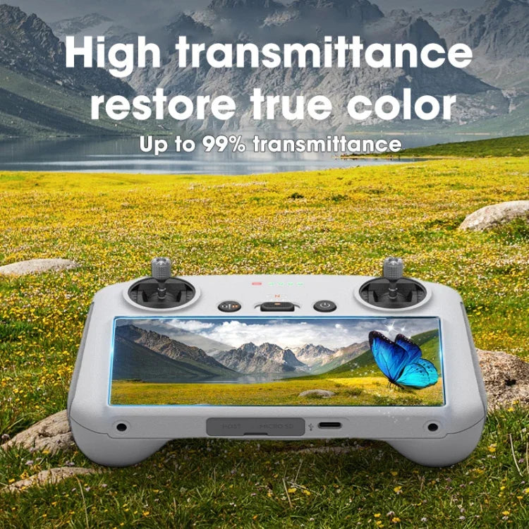 Film de protection d'écran en verre trempé anti-explosion pour télécommande DJI Mavic 3 Classic
