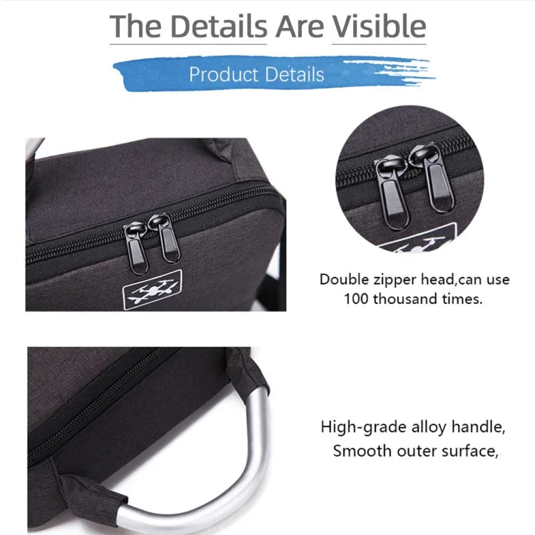 Étui de transport antichoc à bandoulière pour DJI Mini 2 SE, dimensions : 30 x 22 x 8,5 cm, noir