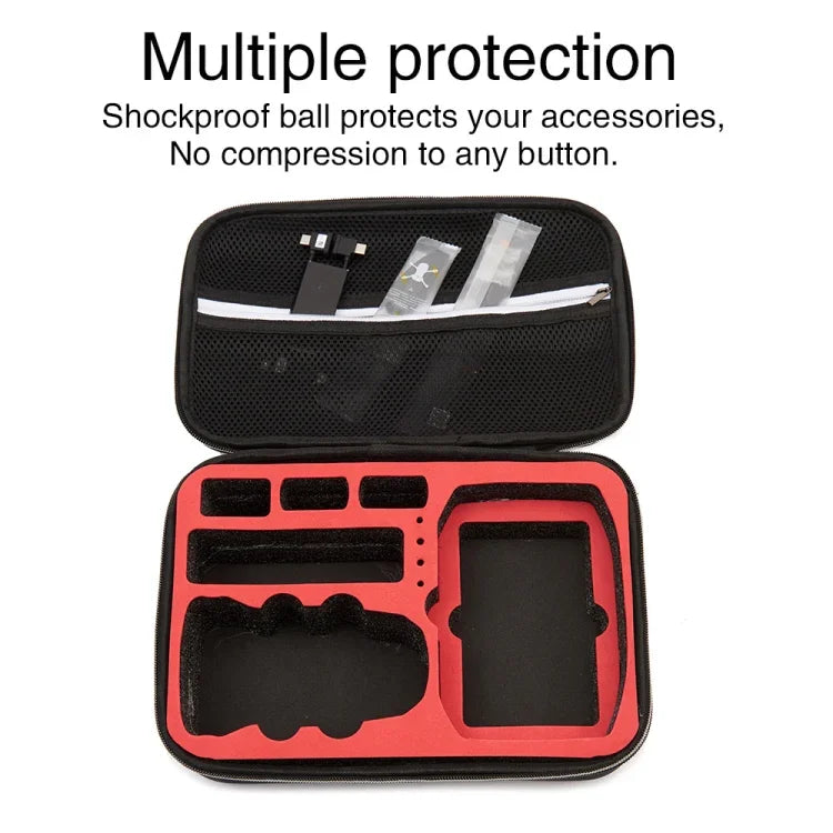 Étui de transport rigide antichoc pour DJI Mini 2 SE, dimensions : 21,5 x 29,5 x 10 cm.