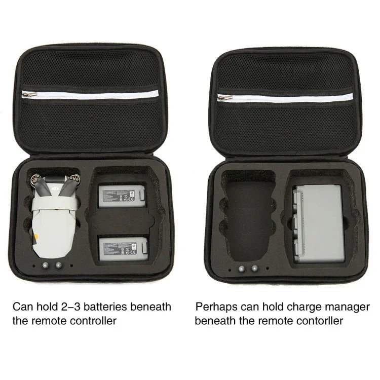 Étui rigide de transport antichoc pour drone DJI Mini 2 SE, dimensions : 24 x 19 x 9 cm.