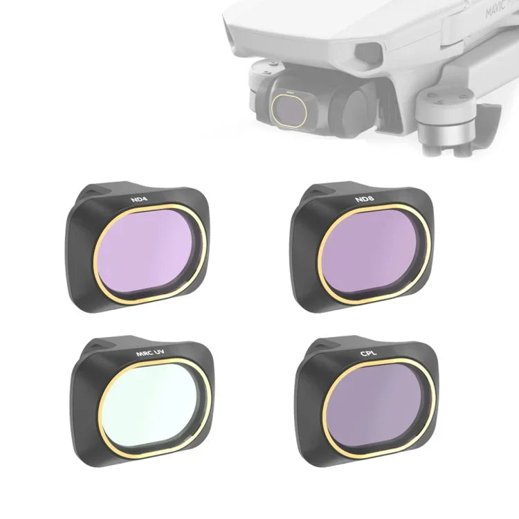 Filtre d'objectif JSR Drone 4 en 1 UV + CPL + ND4 + ND8 pour DJI Mavic Mini, UV+CPL+ND4+ND8