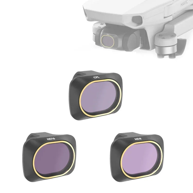 Filtre d'objectif JSR Drone 3 en 1 CPL+ND8+ND16 pour DJI Mavic Mini, CPL+ND8+ND16
