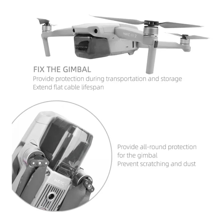 Pare-soleil de protection pour objectif de caméra Sunnylife pour DJI Mavic Air 2, compatible avec DJI Mavic Air 2