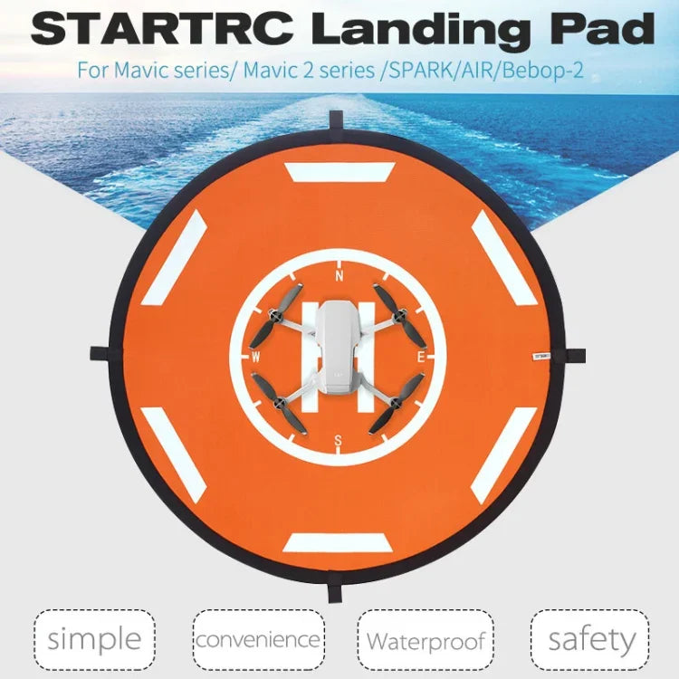 Tapis de stationnement portable STARTRC pour drone quadricoptère radiocommandé DJI Mavic Mini / Mavic Air 2, diamètre : 56 cm.