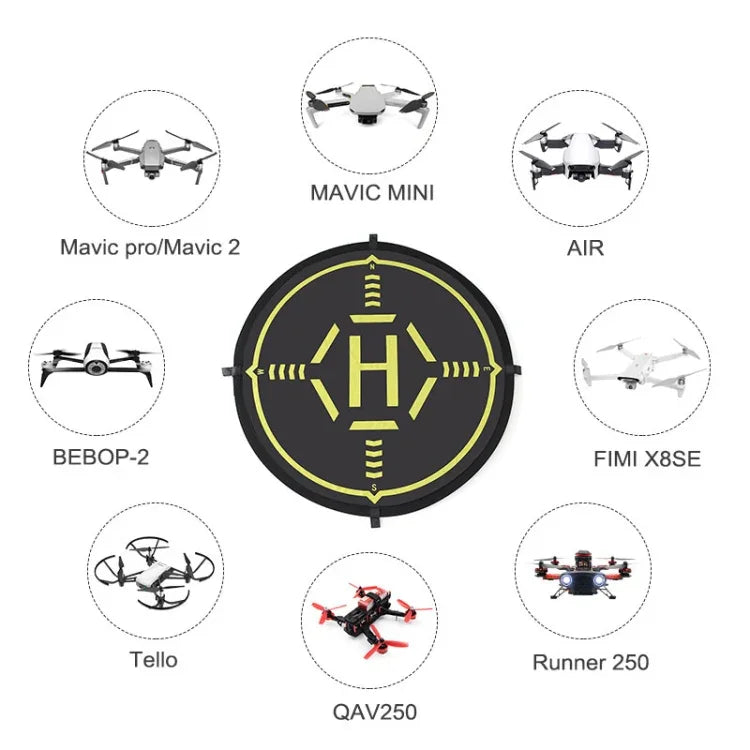 Tapis de stationnement portable STARTRC pour drone quadricoptère radiocommandé DJI Mavic Mini / Mavic Air 2, diamètre : 56 cm.
