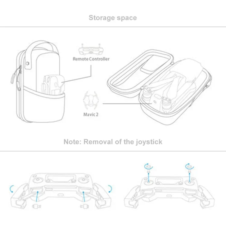 Sac de rangement portable PGYTECH P-HA-032 Mini pour DJI Mavic 2, P-HA-032