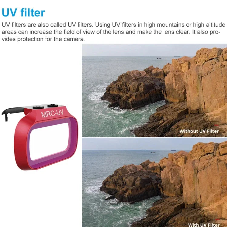 Ensemble de 4 filtres à atténuation PGYTECH P-12A-019 ND8/16/32/64 pour drone DJI Mavic Mini.