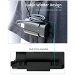 Étui de protection avec clip de batterie et enrouleur de câble Sunnylife pour lunettes DJI FPV V2, support de batterie Sunnylife