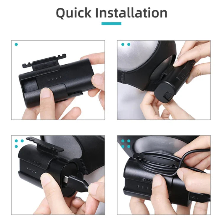Étui de protection avec clip de batterie et enrouleur de câble Sunnylife pour lunettes DJI FPV V2, support de batterie Sunnylife