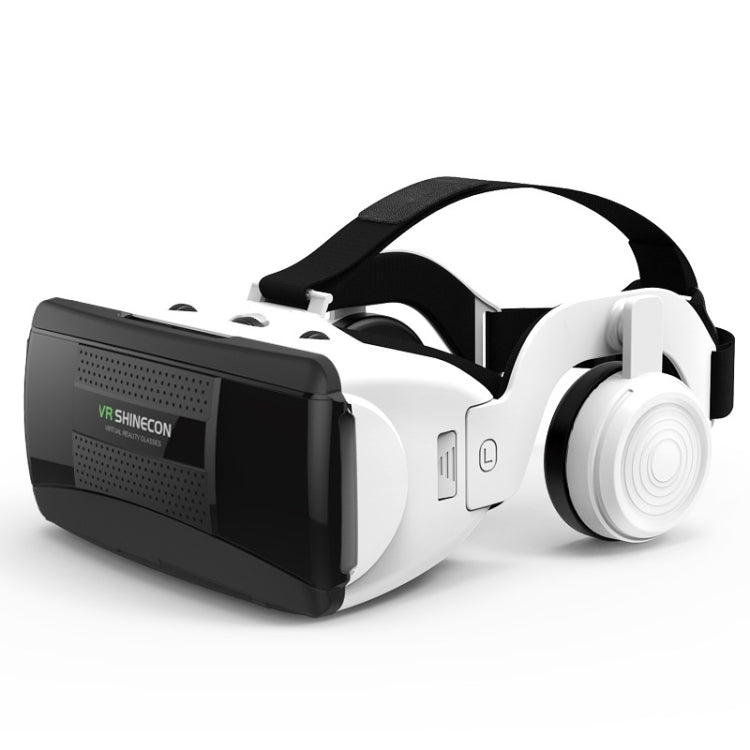 VR SHINECON G06EB Lunettes Vidéo 3D Réalité Virtuelle Adaptées pour Smartphone 4.7 à 6.1 pouces avec Casque HiFi, G06EB