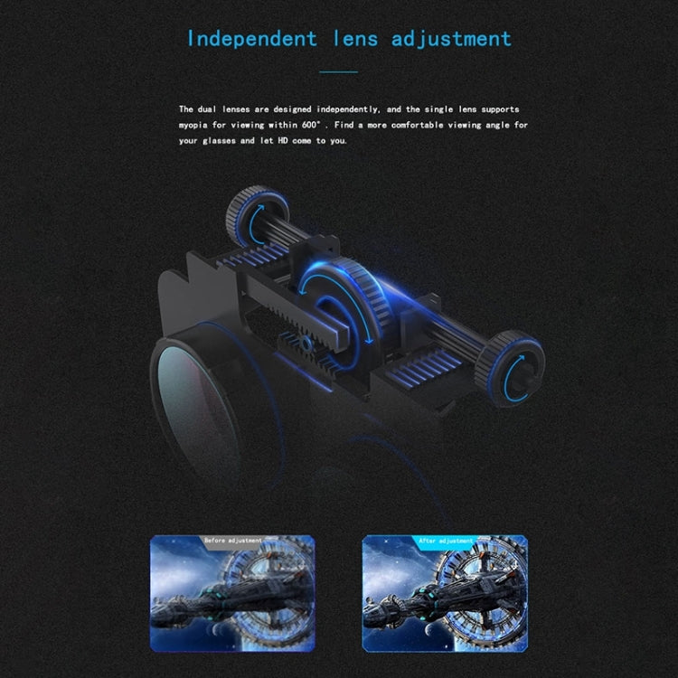 VR SHINECON G06EB Lunettes Vidéo 3D Réalité Virtuelle Adaptées pour Smartphone 4.7 à 6.1 pouces avec Casque HiFi, G06EB