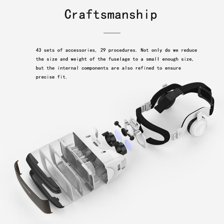 VR SHINECON G06EB Lunettes Vidéo 3D Réalité Virtuelle Adaptées pour Smartphone 4.7 à 6.1 pouces avec Casque HiFi, G06EB