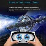 VR SHINECON G06EB Lunettes Vidéo 3D Réalité Virtuelle Adaptées pour Smartphone 4.7 à 6.1 pouces avec Casque HiFi, G06EB