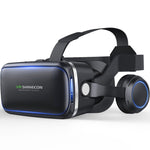 VR SHINECON G04E Lunettes Vidéo 3D Réalité Virtuelle Adaptées pour Smartphone 3.5 à 6.0 pouces avec Casque HiFi