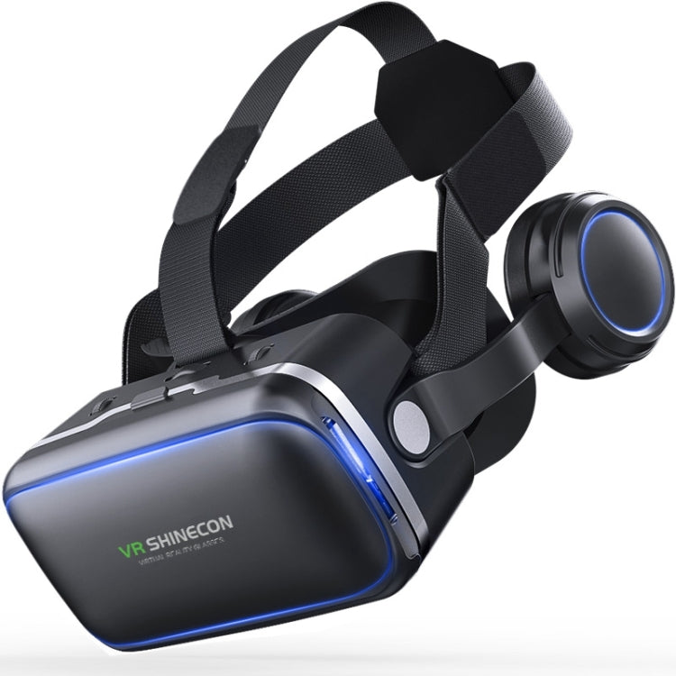 VR SHINECON G04E Lunettes Vidéo 3D Réalité Virtuelle Adaptées pour Smartphone 3.5 à 6.0 pouces avec Casque HiFi