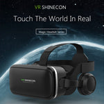 VR SHINECON G04E Lunettes Vidéo 3D Réalité Virtuelle Adaptées pour Smartphone 3.5 à 6.0 pouces avec Casque HiFi