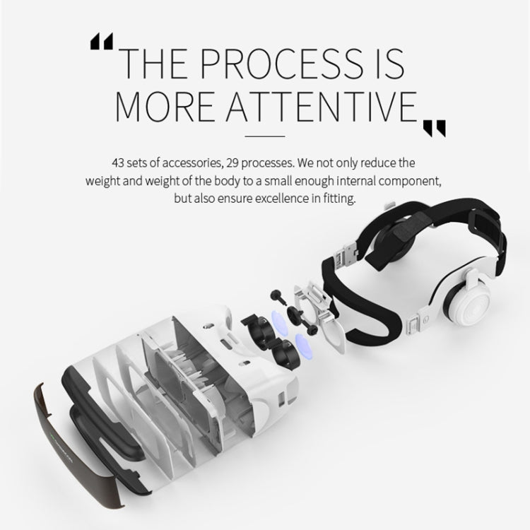 VR SHINECON G06E Lunettes Vidéo 3D Réalité Virtuelle Adaptées pour Smartphone 4.7 à 6.1 pouces avec Casque, G06E