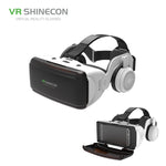 VR SHINECON G06E Lunettes Vidéo 3D Réalité Virtuelle Adaptées pour Smartphone 4.7 à 6.1 pouces avec Casque, G06E