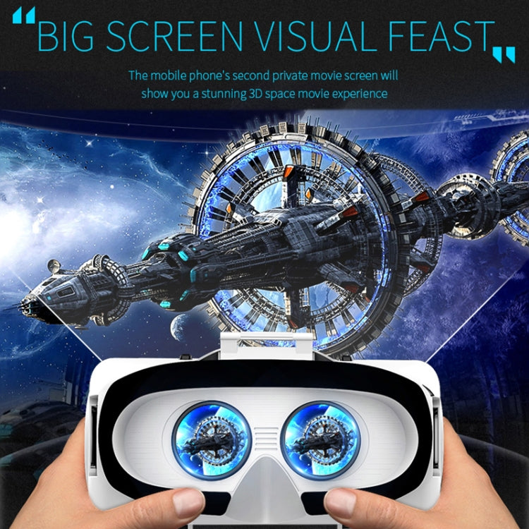 VR SHINECON G06E Lunettes Vidéo 3D Réalité Virtuelle Adaptées pour Smartphone 4.7 à 6.1 pouces avec Casque, G06E