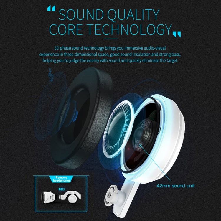 VR SHINECON G06E Lunettes Vidéo 3D Réalité Virtuelle Adaptées pour Smartphone 4.7 à 6.1 pouces avec Casque, G06E