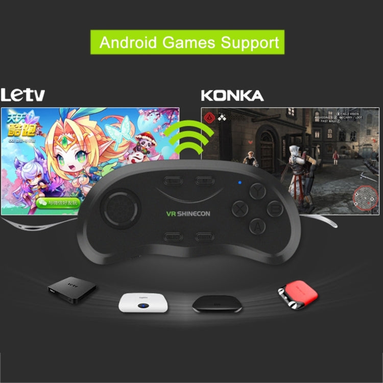 VR Shinecon Lunettes Réalité Virtuelle 3D Films Jeux Télécommande Bluetooth Gamepad, SC-B01