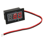V40D Affichage lumière rouge 2 fils Mini voltmètre numérique étanche IPX4, mesure tension : DC 15-120V, DT0001G, DT0001L, DT0001R