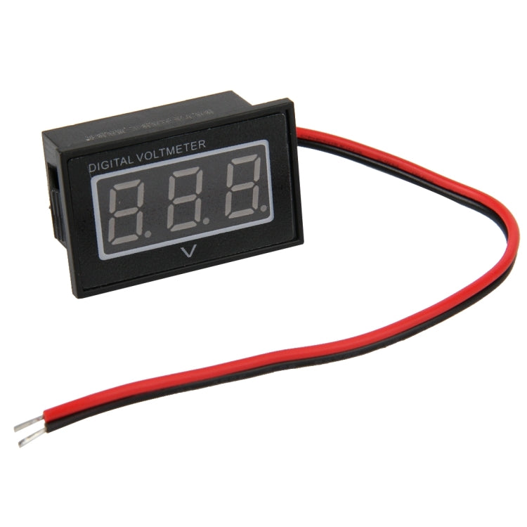V40D Affichage lumière rouge 2 fils Mini voltmètre numérique étanche IPX4, mesure tension : DC 2,5-30V, DT0002G, DT0002L, DT0002R