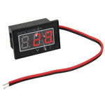 V40D Affichage lumière rouge 2 fils Mini voltmètre numérique étanche IPX4, mesure tension : DC 2,5-30V, DT0002G, DT0002L, DT0002R