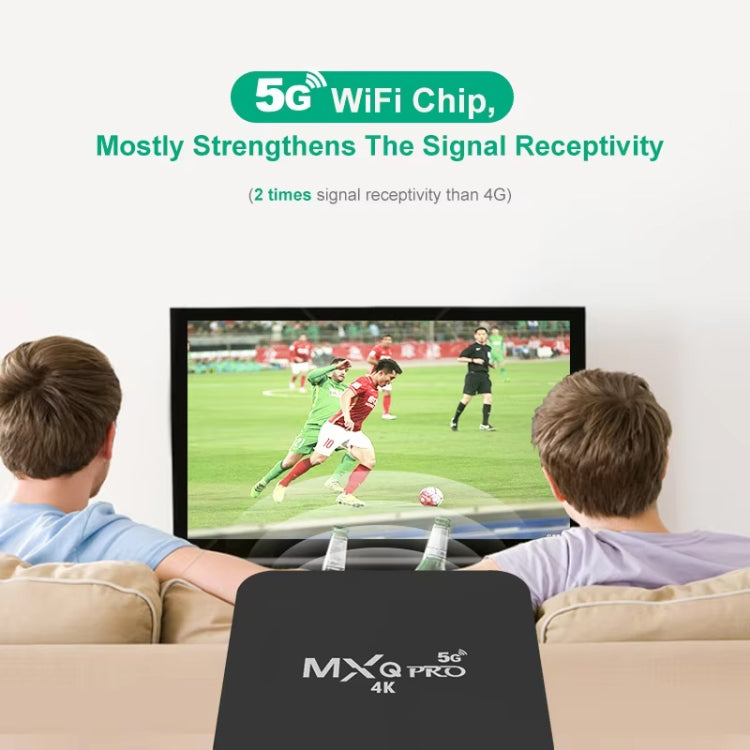 MXQ Pro 5G Lecteur multimédia Full HD 1280 x 720 1 Go+8 Go RK30Board Quad Core Android 7.1 Boîtier TV avec télécommande